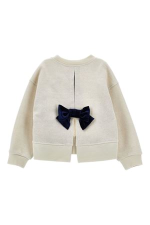 beige cotton sweatshirt MONNALISA KIDS | 19F60360280029